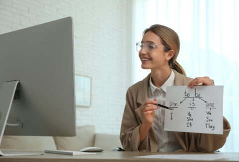 teacher,giving,online,english,lesson.,distance,learning,during,coronavirus,quarantine,